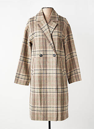 Manteau long coupe droite sans capuche marron TIFFOSI femme