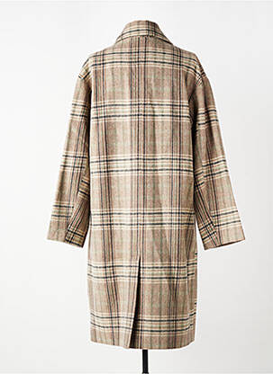 Manteau long coupe droite sans capuche marron TIFFOSI femme