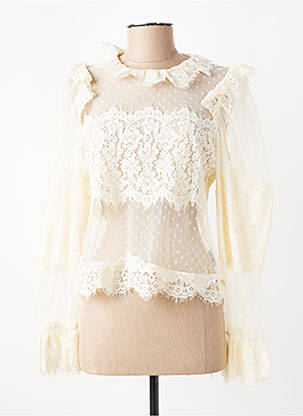 Top coupe cintrée manches longues beige CHOKLATE femme