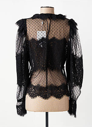 Top coupe cintrée manches longues noir CHOKLATE femme