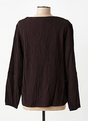 Blouse col rond manches longues marron STREET ONE femme