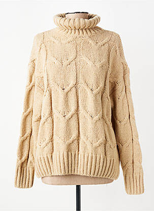 Pull coupe droite manches longues beige TIFFOSI femme