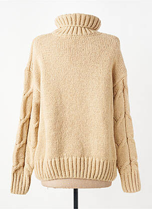 Pull coupe droite manches longues beige TIFFOSI femme