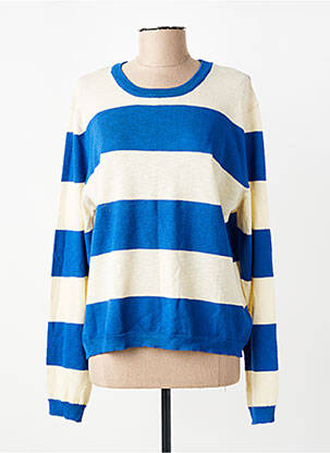 Pull coupe droite manches longues bleu COMPAÑIA FANTASTICA femme