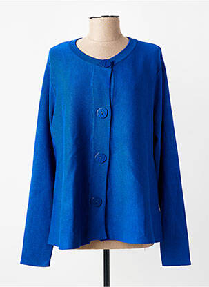 Gilet manches longues col rond bleu COMPAÑIA FANTASTICA femme