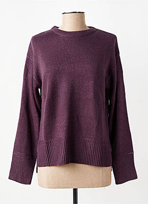 Pull coupe droite manches longues violet TIFFOSI femme