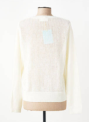 Gilet manches longues maille ajourée blanc COMPAÑIA FANTASTICA femme