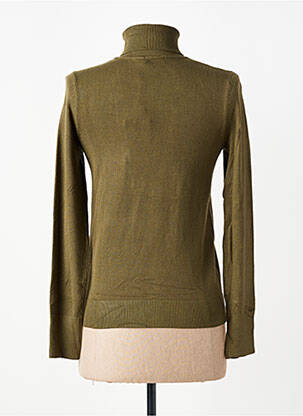 Pull col roulé coupe cintrée manches longues vert TIFFOSI femme
