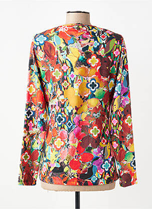 Pull coupe cintrée manches longues rouge MALOKA femme