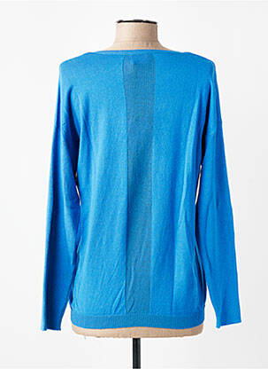 Pull coupe droite manches longues bleu JULIE GUERLANDE femme