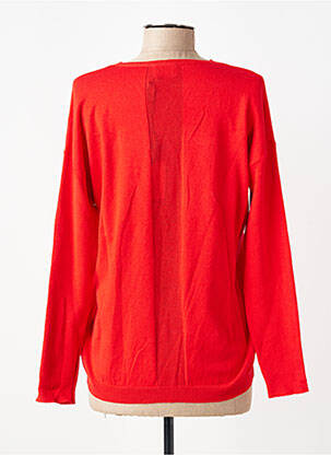 Pull coupe droite manches longues rouge JULIE GUERLANDE femme