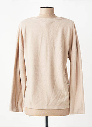 Pull col v manches longues beige STREET ONE femme