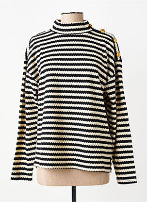 Pull coupe droite manches longues noir TIFFOSI femme