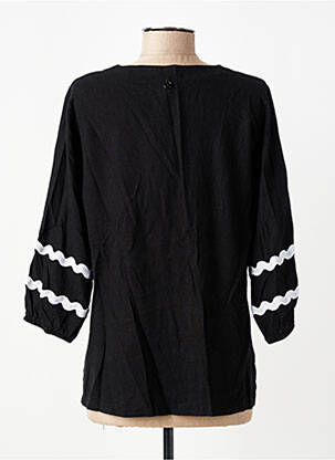 Blouse manches 3/4 manches 3/4 noir MALOKA femme