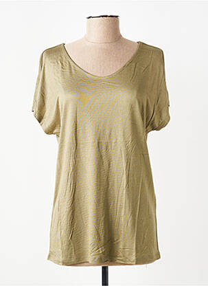 T-shirt col v manches courtes vert BETTY BARCLAY femme