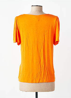 T-shirt col v manches courtes orange PRINCESSE NOMADE femme