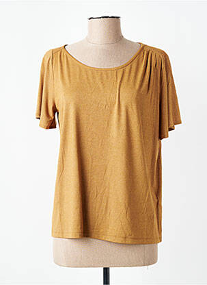 Top stretch manches courtes or LOLA ESPELETA femme