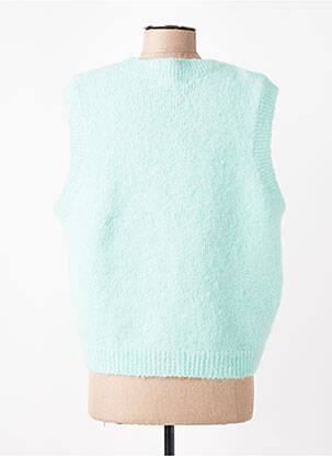 Pull col rond sans manche vert MAJOLICA femme