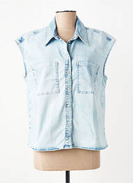 Chemisier coupe droite sans manche bleu STREET ONE femme