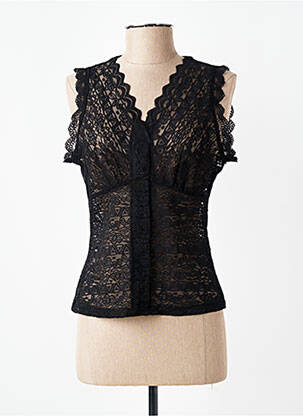 Top manches courtes manches courtes noir CHOKLATE femme