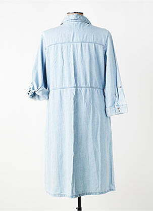 Robe mi-longue manches 3/4 manches 3/4 bleu STREET ONE femme