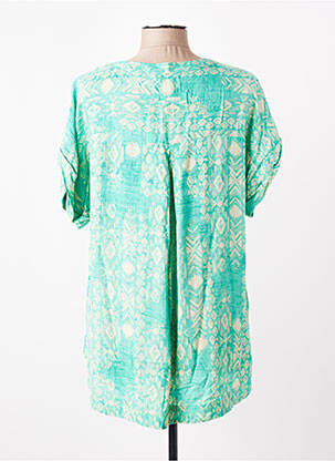 Tunique manches courtes tissage crêpe vert ORIENTIQUE NATURALLY femme