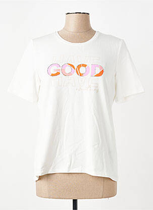 T-shirt sérigraphie avec strass manches courtes beige BETTY BARCLAY femme