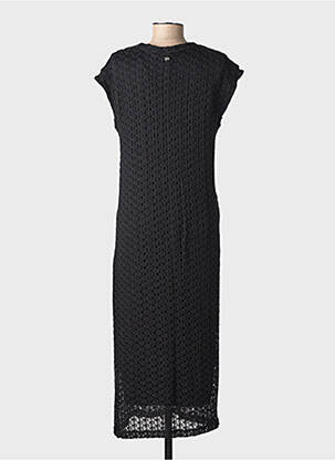 Robe longue manches courtes manches courtes noir STREET ONE femme