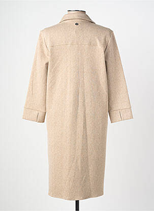Robe mi-longue imprimé fantaisie manches longues beige STREET ONE femme