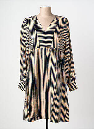 Robe mi-longue coupe fluide manches longues noir LOLA ESPELETA femme