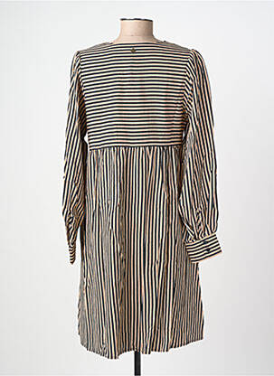 Robe mi-longue coupe fluide manches longues noir LOLA ESPELETA femme