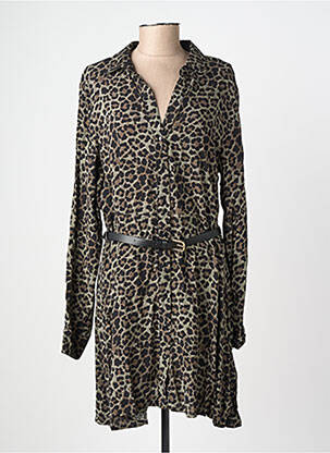 Robe mi-longue coupe fluide manches longues noir TIFFOSI femme
