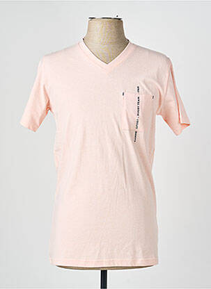 T-shirt coupe cintrée manches courtes rose CAMBERABERO homme