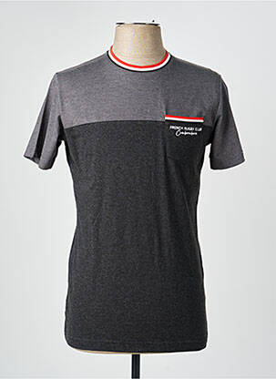T-shirt tissage chiné manches courtes gris CAMBERABERO homme