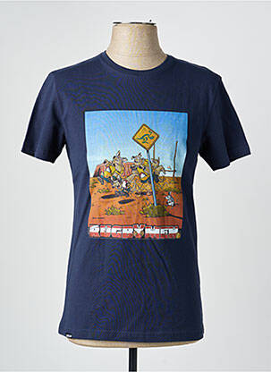T-shirt coupe cintrée manches courtes bleu CAMBERABERO homme