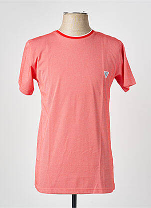 T-shirt broderie manches courtes rouge CAMBERABERO homme