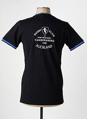 T-shirt broderie manches courtes noir CAMBERABERO homme
