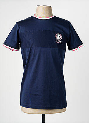 T-shirt broderie manches courtes bleu CAMBERABERO homme