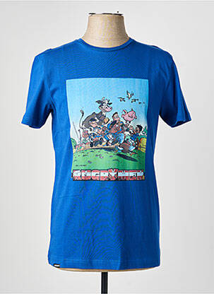 T-shirt coupe cintrée manches courtes bleu CAMBERABERO homme