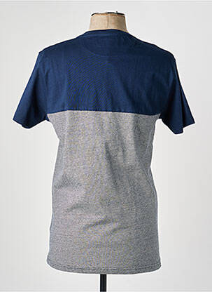 T-shirt tissage chiné manches courtes bleu CAMBERABERO homme