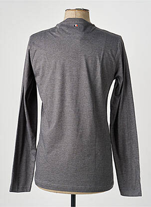 T-shirt tissage chiné manches longues gris CAMBERABERO homme