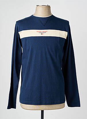 T-shirt coupe cintrée manches longues bleu CAMBERABERO homme