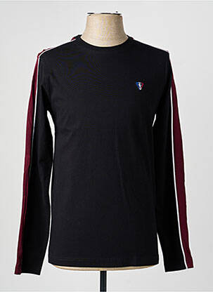 T-shirt broderie manches longues noir CAMBERABERO homme