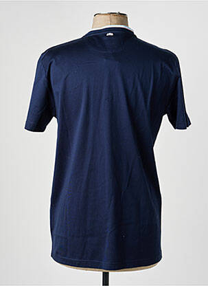 T-shirt broderie manches courtes bleu CAMBERABERO homme