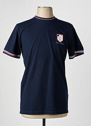 T-shirt broderie manches courtes bleu CAMBERABERO homme