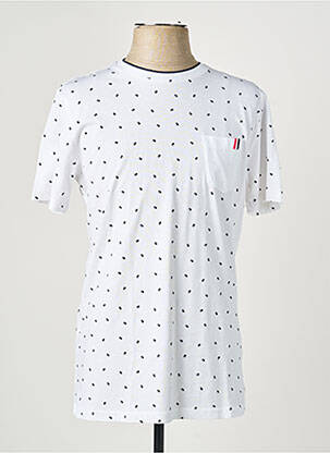 T-shirt coupe cintrée manches courtes blanc CAMBERABERO homme