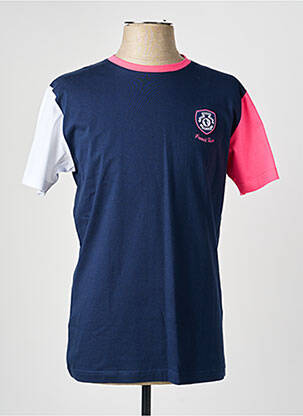 T-shirt broderie manches courtes bleu CAMBERABERO homme