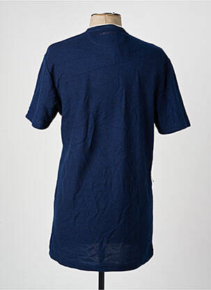 T-shirt broderie manches courtes bleu CAMBERABERO homme