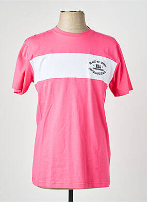 T-shirt broderie manches courtes rose CAMBERABERO homme