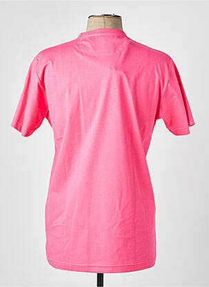 T-shirt broderie manches courtes rose CAMBERABERO homme